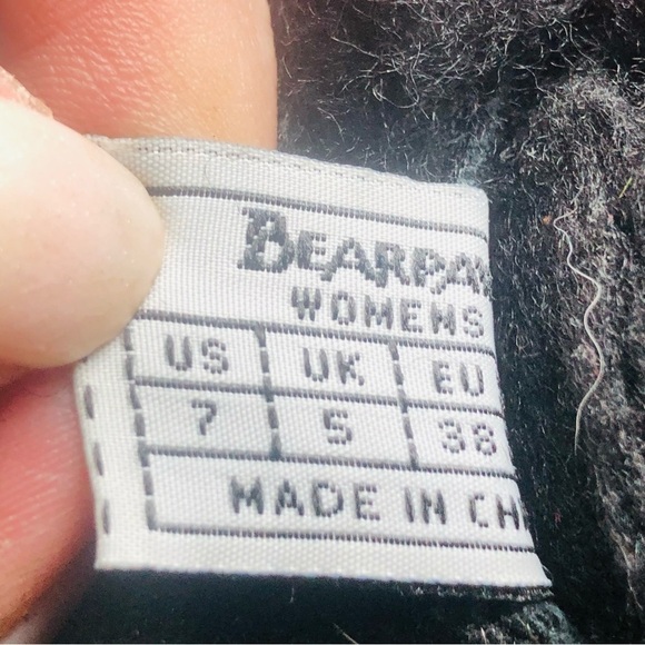 Bearpaw black suede with blue specs winter fashion boots Abigail Size 7 - Picture 9 of 11